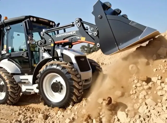 Карточка: Аренда экскаватора-погрузчика с водителем — Заказать строительную технику с водителем