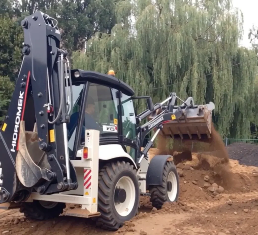 Наши работы: Hidromek 102S, бассейн Глебки — Аренда строительной техники с водителем