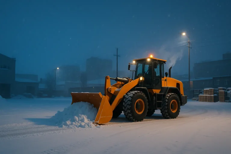 Уборка снега погрузчиком в Минске — аренда с водителем