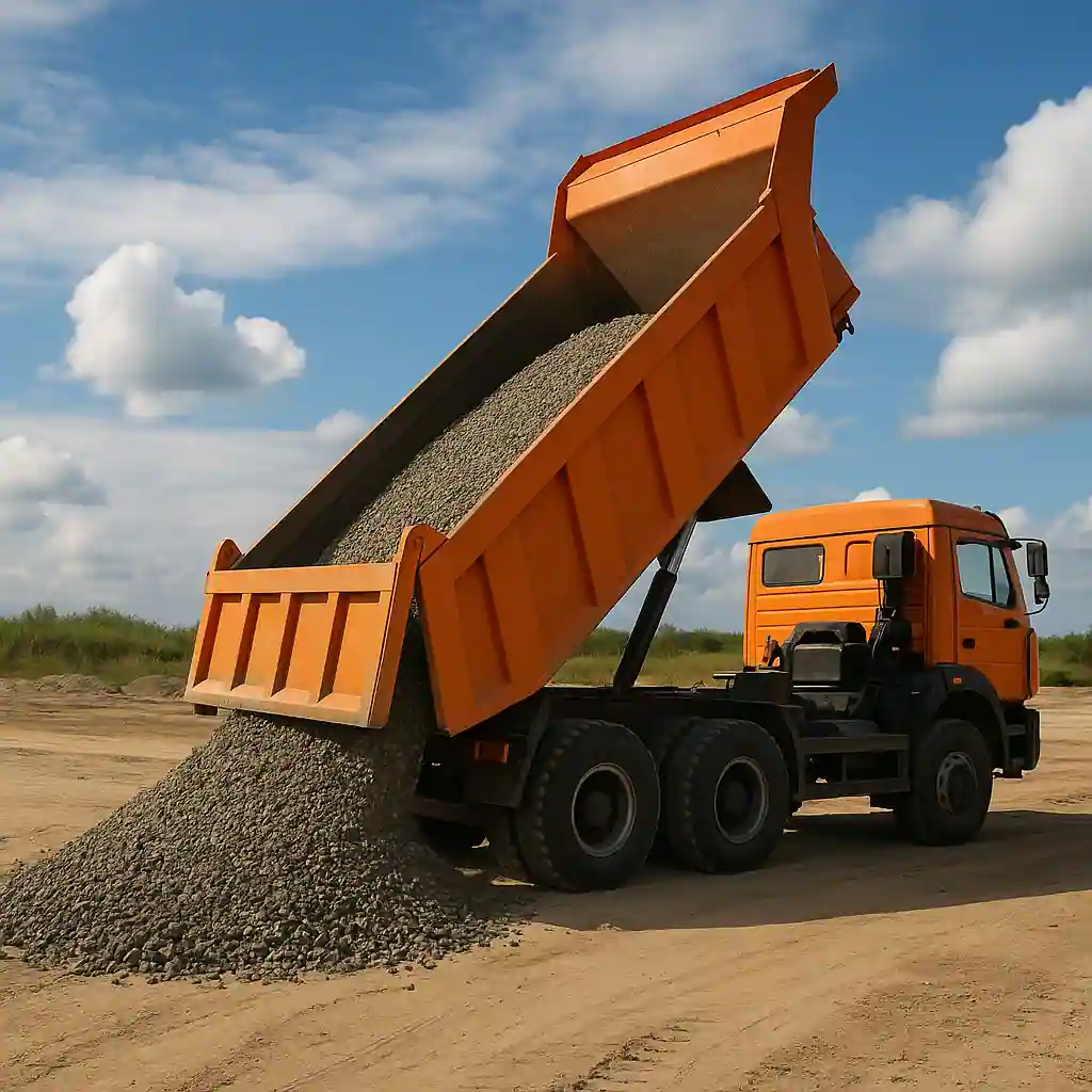 Самосвал для доставки и вывоза инертных материалов — аренда с водителем