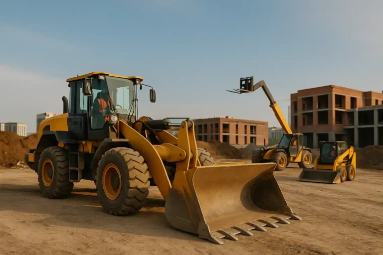 Виды строительных погрузчиков на стройке: фронтальный, мини-погрузчик и телескопический