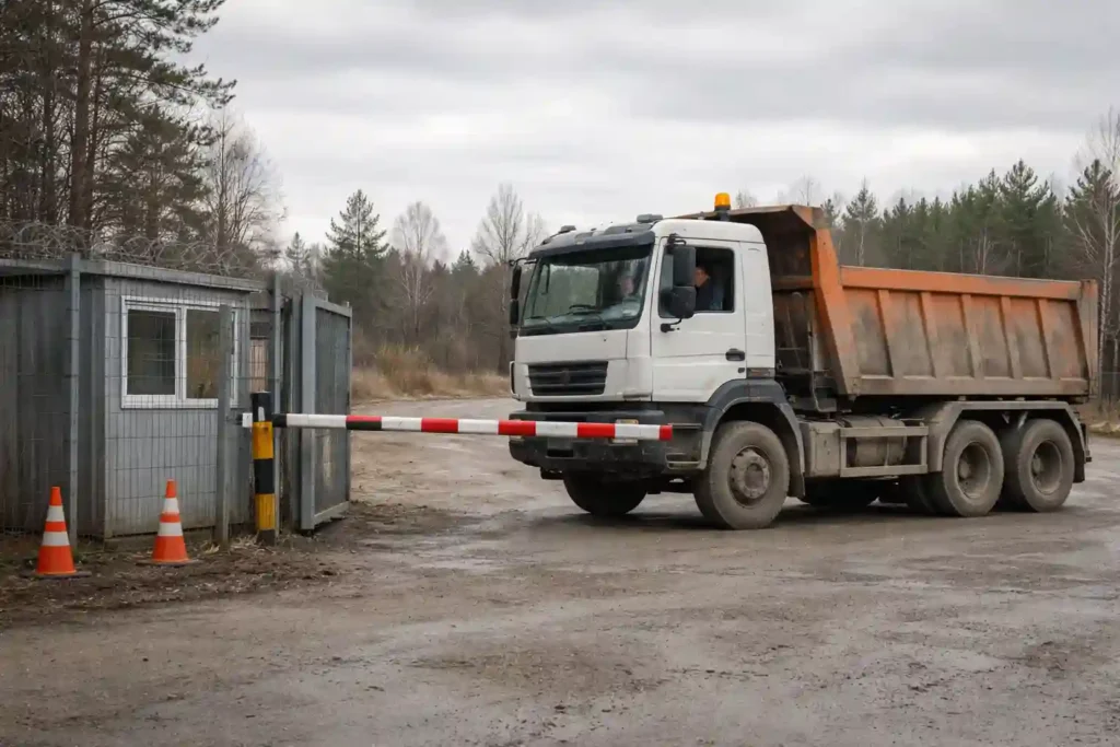 Простой самосвала у шлагбаума: ожидание увеличивает стоимость и срывает график рейсов